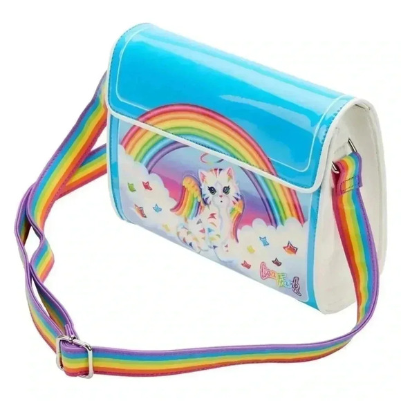 NWT Loungefly Lisa Frank Angel Kitty Crossbody Bag - Picture 3 of 7